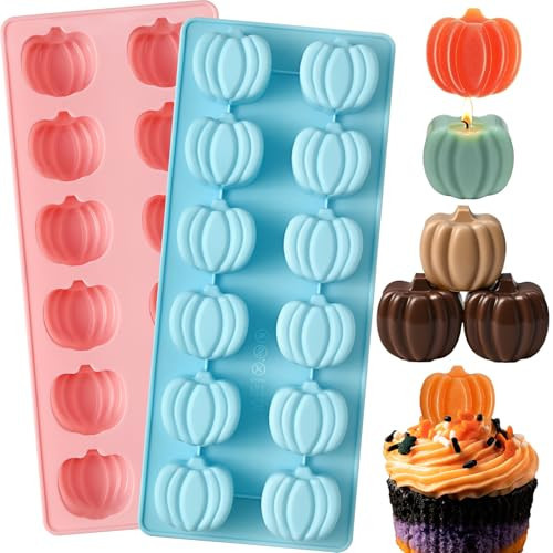 Pumpkin Chocolate Molds, 2 PCS Halloween Thanksgiving Fall Silicone | Amazon (US)