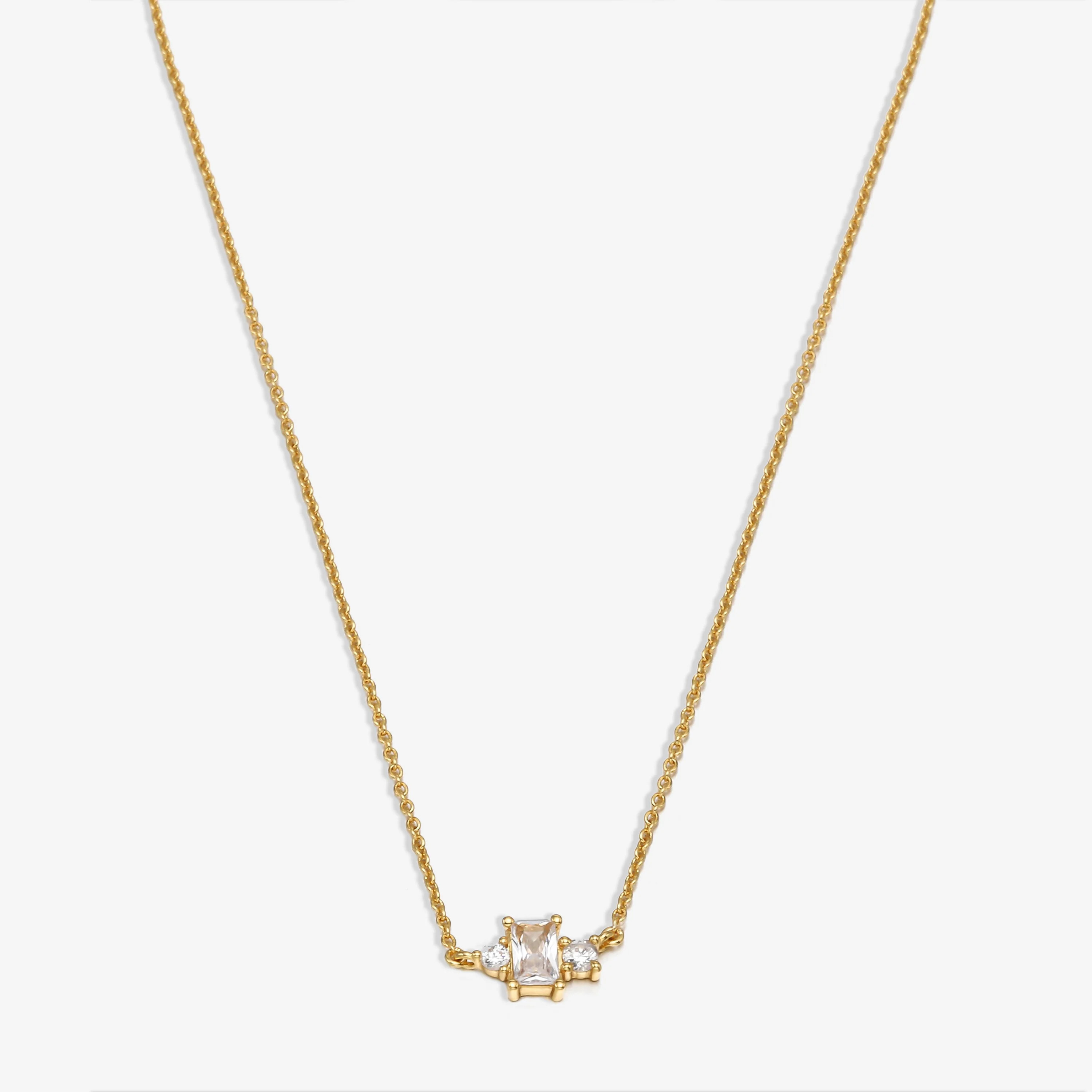 Solstice Crystal Trio Pendant Necklace | Victoria Emerson