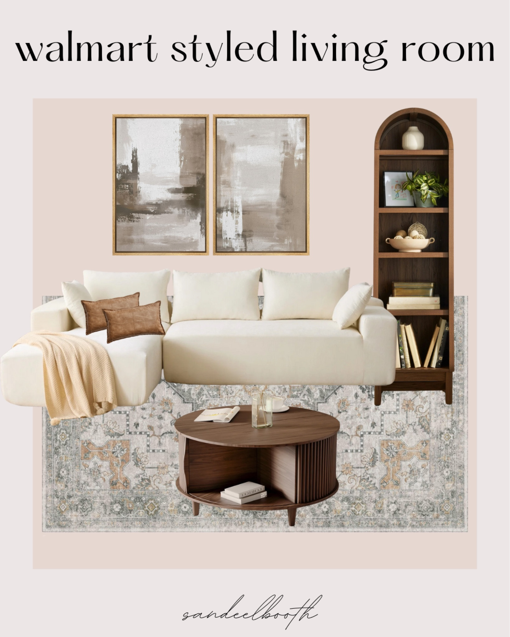 Walmart styled living room!! 

Walmart home, home decor, styled living room, walmart living room, area rug, white sectional, neutral living room 

#LTKStyleTip #LTKFindsUnder100 #LTKHome