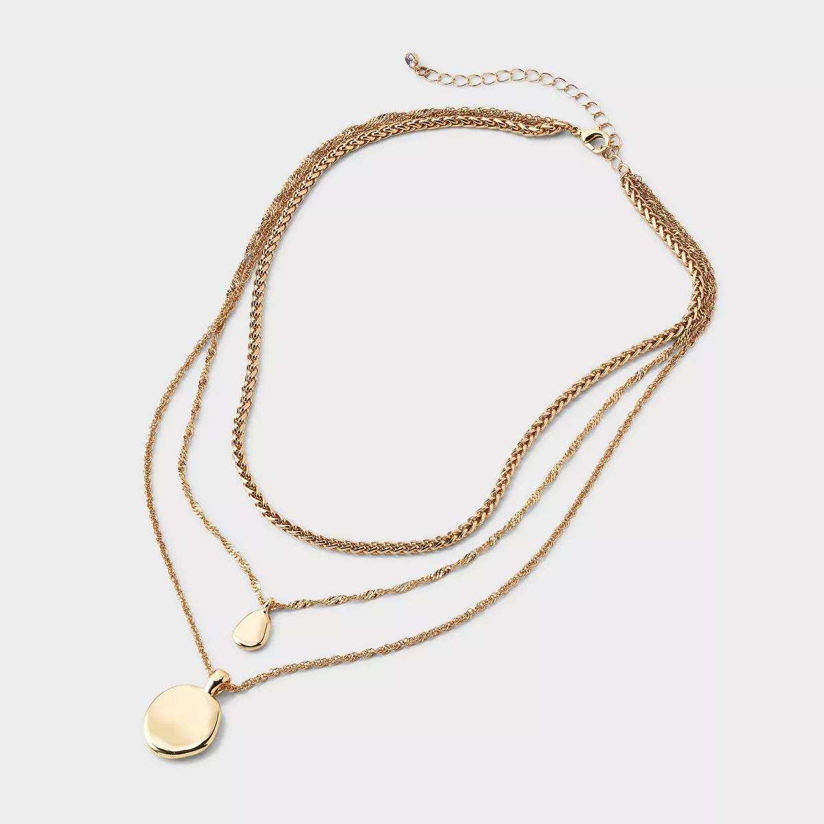 Multi-Strand Coin Drop Necklace - A New Day™ Gold | Target