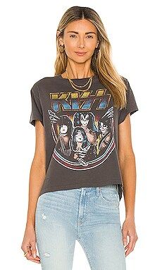 DAYDREAMER Kiss Alive Girlfriend Tee in Washed Black from Revolve.com | Revolve Clothing (Global)