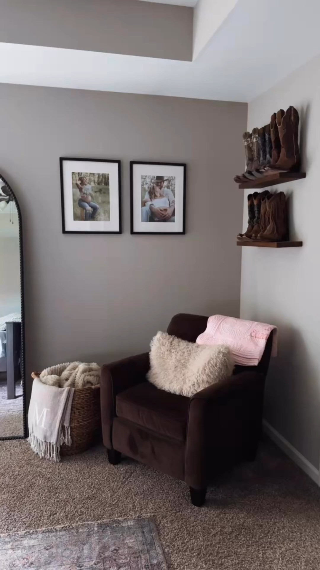 I love this corner of our master bedroom! So cozy and cute. I get to display my cowgirl boots too! 
Here are some look-a-likes to my design 

#LTKHome #LTKStyleTip