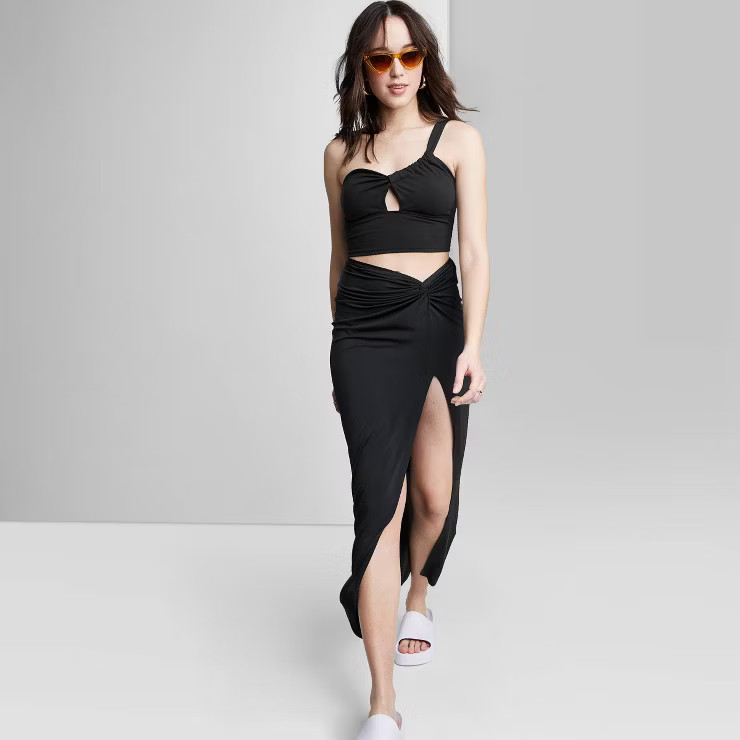 Women's High-Rise Twisted Midi Skirt - Wild Fable™ | Target