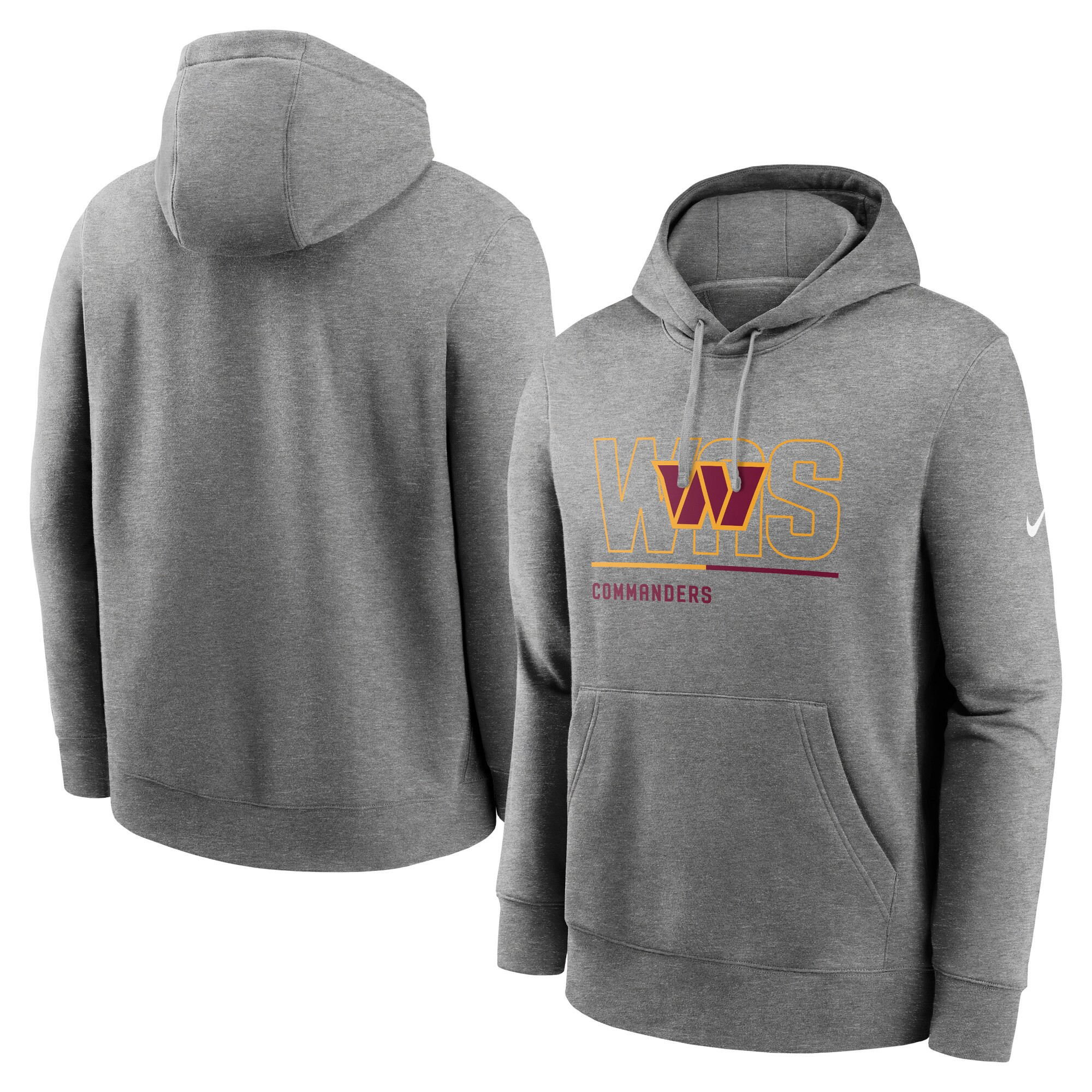Washington Commanders Nike City Code Club Fleece Pullover Hoodie - Heathered Gray | Fanatics