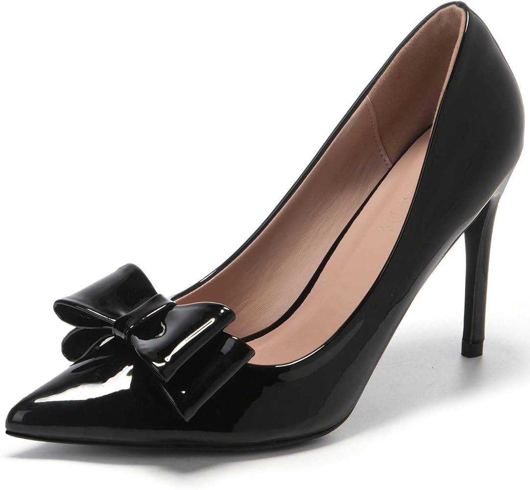 EBYNUE Women's Pumps Sexy Pointed Toe Closed Toe Heels 4 Inch Heels | Amazon (US)