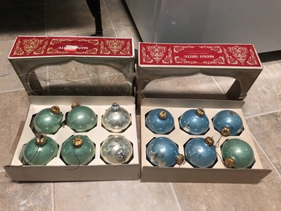 Details about   Vintage Christmas Ornaments Aqua Blue Green Glass Balls 1960s West Germany Lot | eBay US