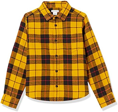 Amazon Essentials boys Boys Flannel Shirt | Amazon (US)
