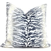 Navy Blue Tiger Print Pillow Cover Ombre Accent | Etsy (US)
