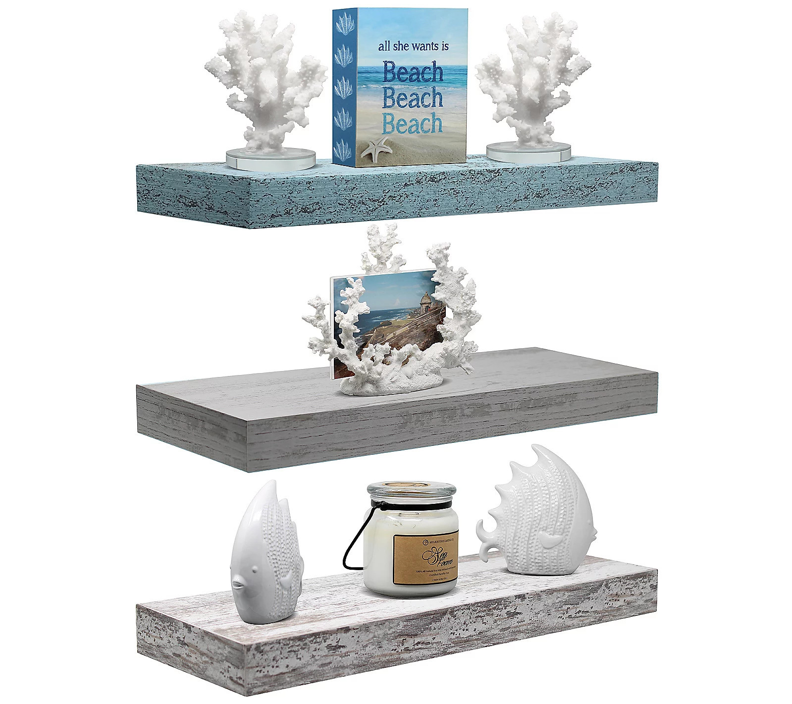 Sorbus Floating Shelf Set | QVC