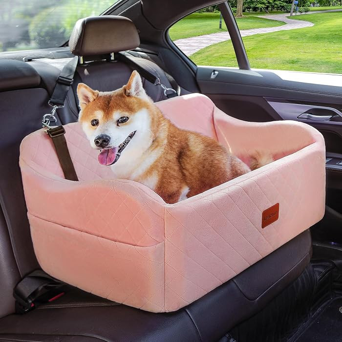Lealchum Dog Car Seat for Medium/Large Dogs,2 Clip-On Safety Leashs for 2 Small Dogs,Removable an... | Amazon (US)