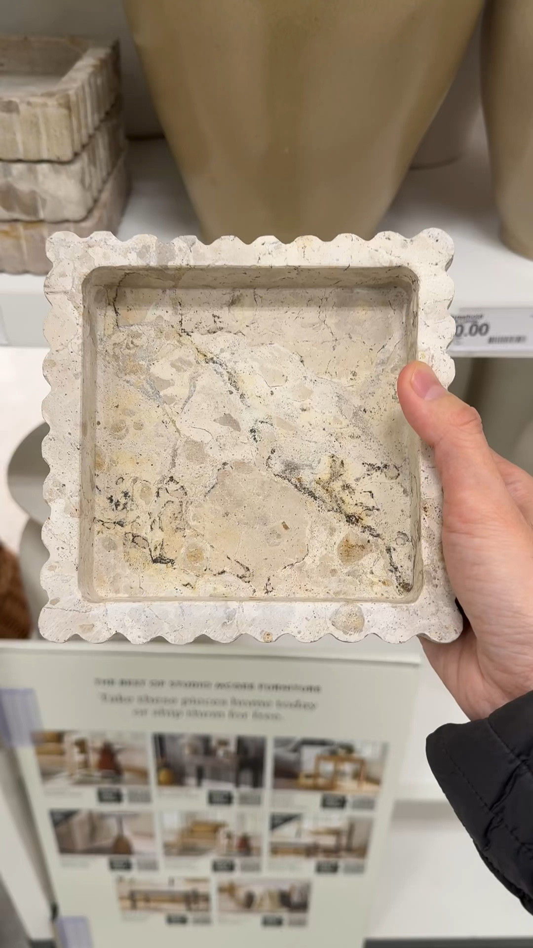 Currently obsessed with the Square Marble Catchall Tray from Threshold designed with Studio McGee. 🤍 The fluted detailing, cream taupe hues, and unique marble variations make it a stunning addition to any entryway, shelf, or tabletop. Style meets function—perfect for holding small essentials with a high-end look for less! ✨ 

#LTKWatchNow #LTKHome #LTKFindsUnder50