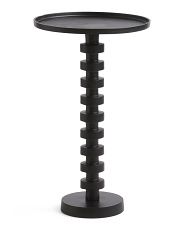 25in Aluminum Stacked Disc Accent Table | Marshalls