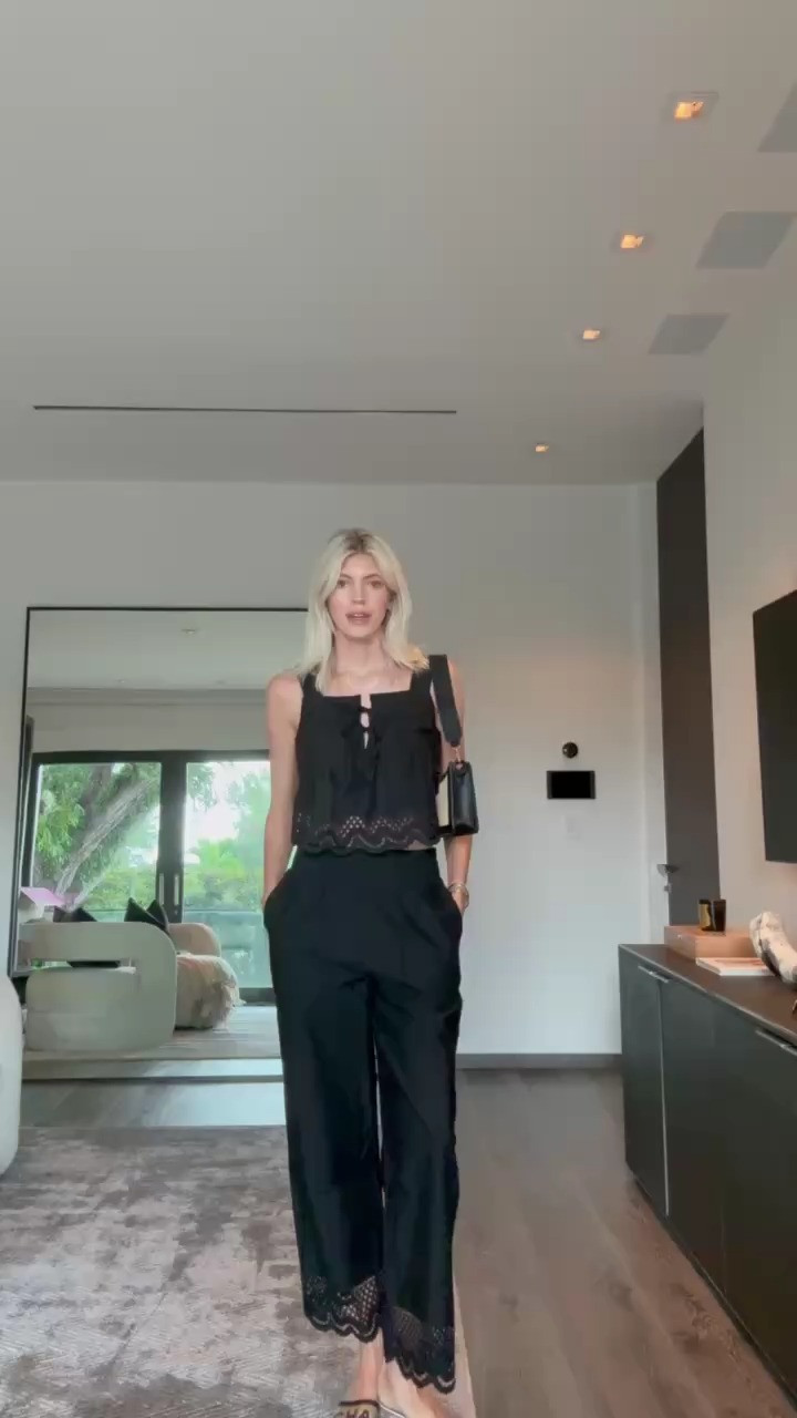 Easy breezy pant set with eyelet detail! Such a sweet summer fit 🫶🏼 

 #LTKStyleTip