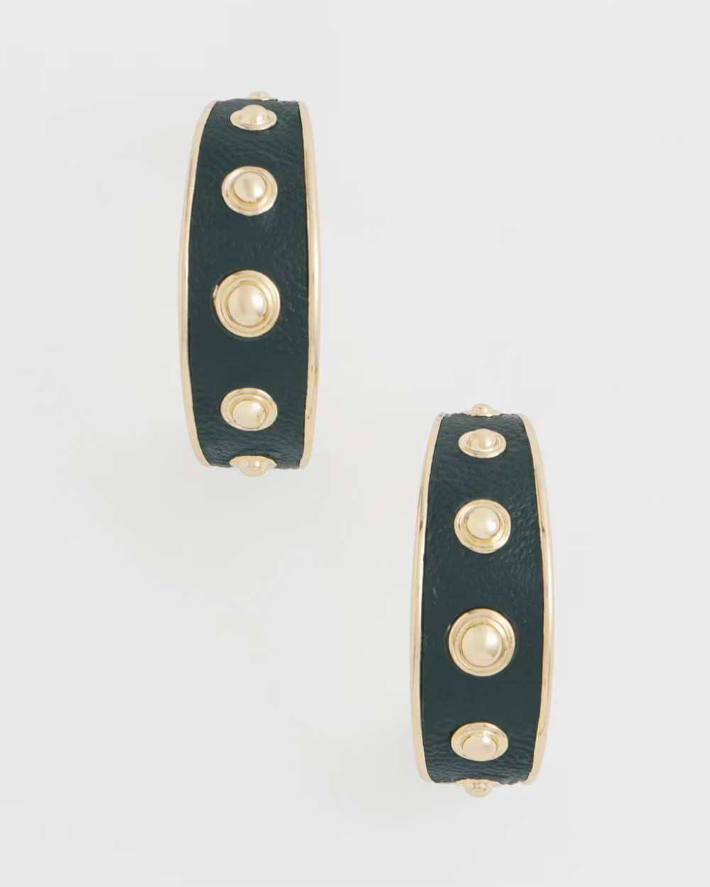 No Droop® Green & Gold Hoop Earrings | Chico's
