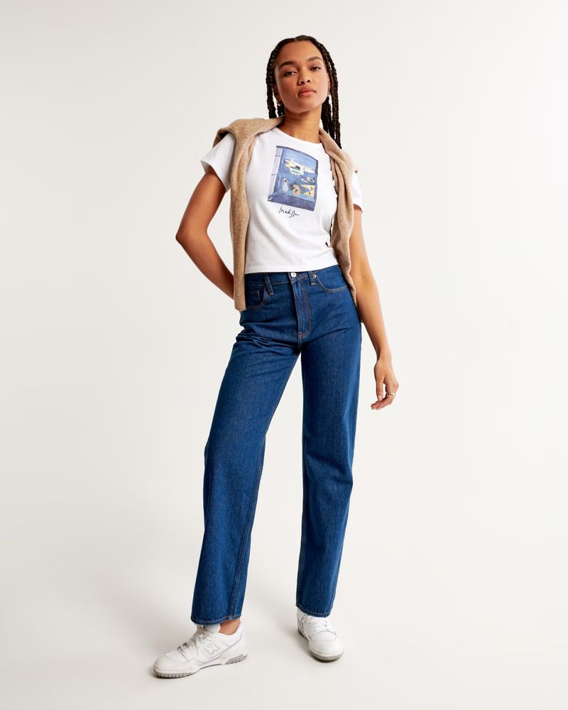 Women's Short-Sleeve Matisse Graphic Skimming Tee | Women's Tops | Abercrombie.com | Abercrombie & Fitch (US)