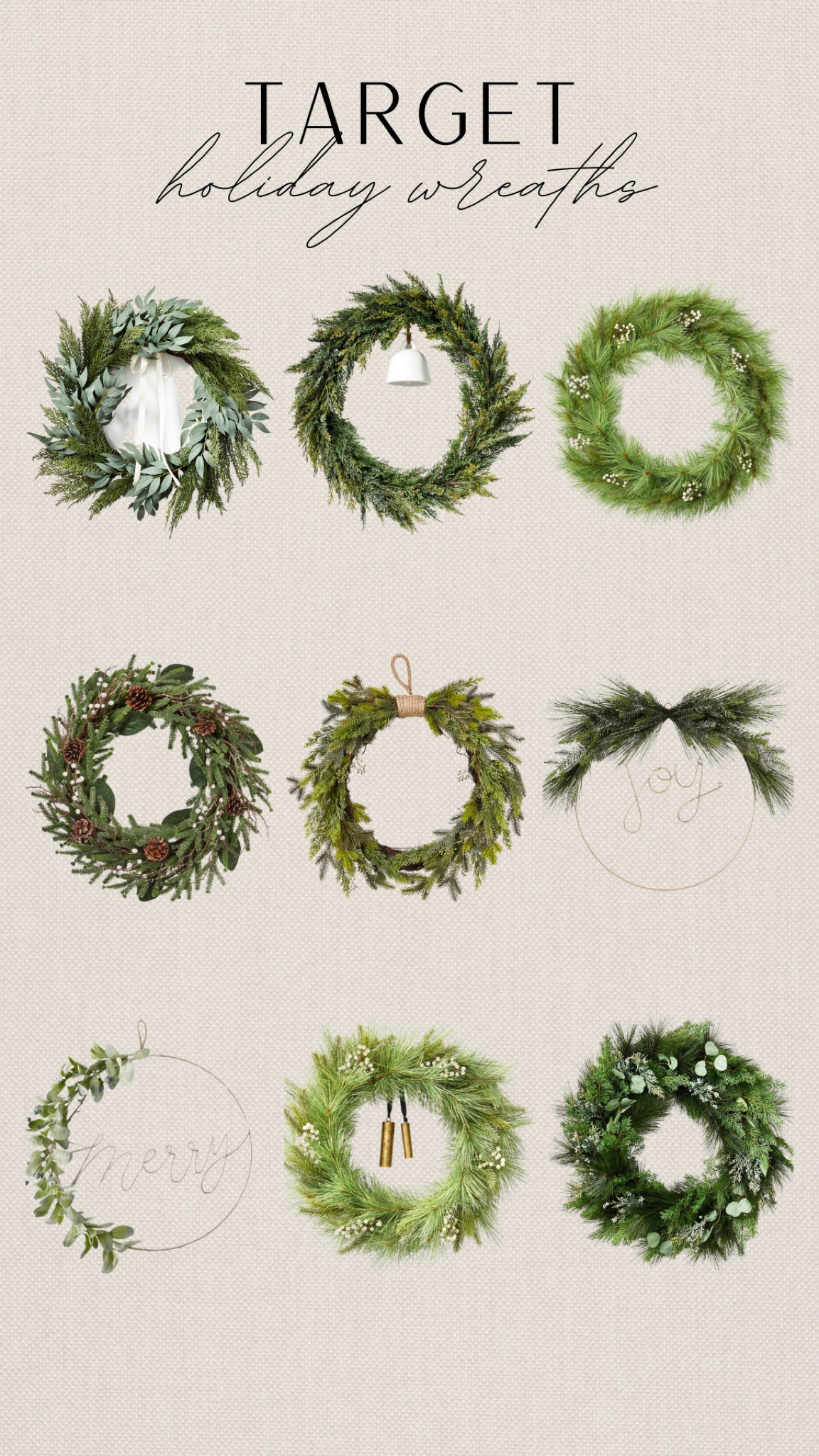 Holiday wreaths from Target.

#wreath #christmaswreath #christmasdecor #holidaydecor

#LTKSeasonal #LTKHoliday #LTKhome