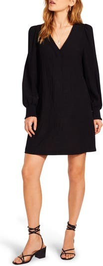 BB Dakota x Steve Madden Ruston Textured Long Sleeve Shift Minidress | Nordstrom