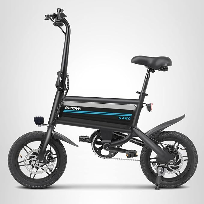Gotrax Nano 14" Folding Electric Bike, Max Range 25Miles(Pedal-Assist) & Max Speed 15.5Mph, Power... | Amazon (US)