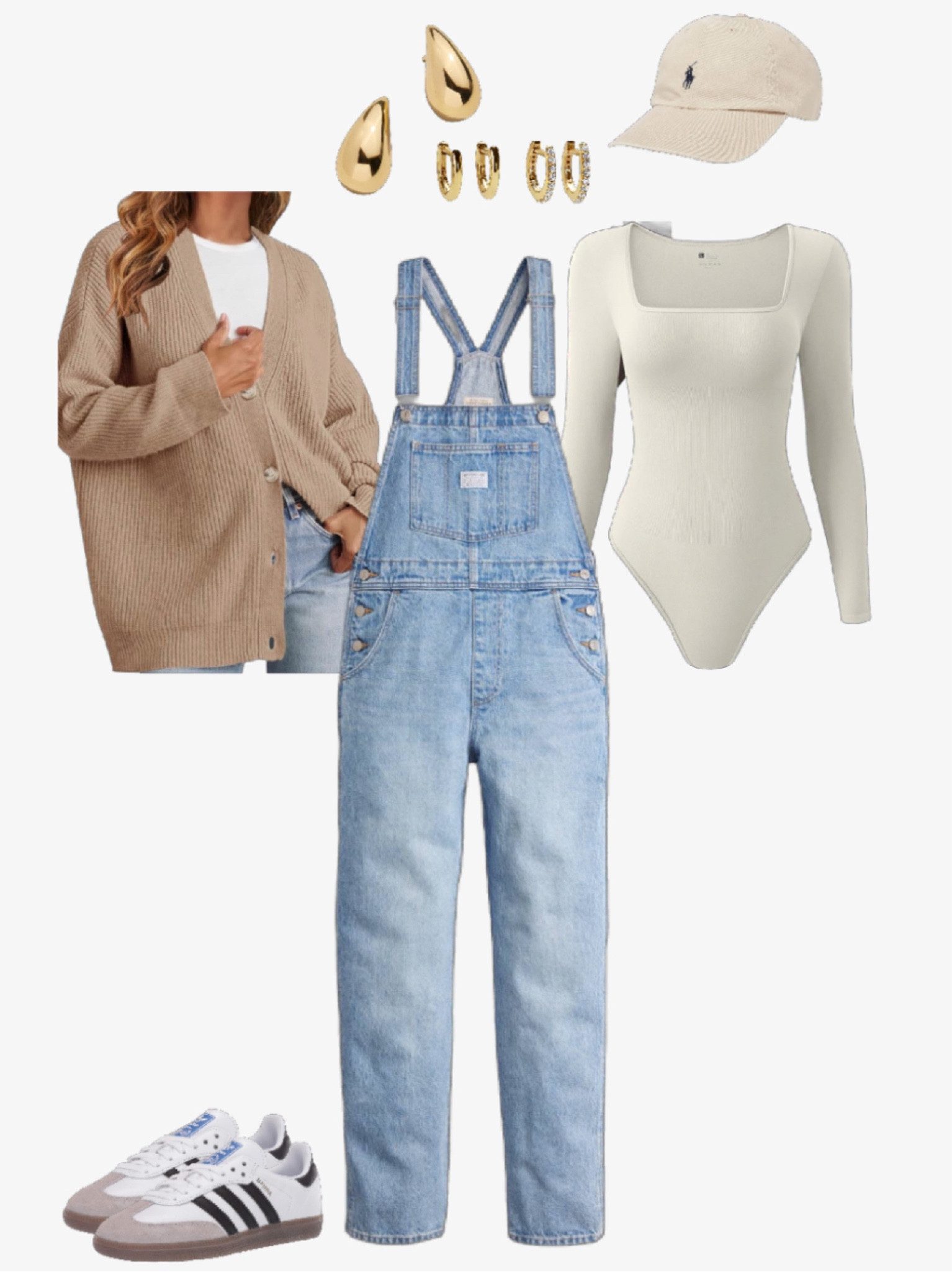 How to wear overalls for fall: add a long sleeve bodysuit under with an oversized cardigan! This effortless outfit is perfect for early morning errands when you need to layer! Finish off with the classic sambas and you’ll be the cutest one out! 

#LTKFindsUnder100 #LTKSeasonal #LTKStyleTip