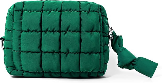 Yarnic Quilted Makeup Bag Cosmetic Bag, Travel Toiletry Bag for Women, Cute Makeup Bag Organizer ... | Amazon (US)