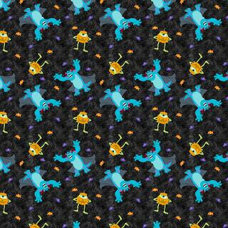 Disney® Monsters, Inc. Mike & Sully Cotton Fabric in Charcoal/Sky Blue | 43" | Michaels® | Michaels Stores