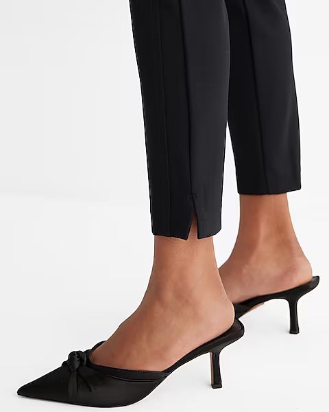 High Waisted Luxe Comfort Knit Columnist Ankle Pant | Express