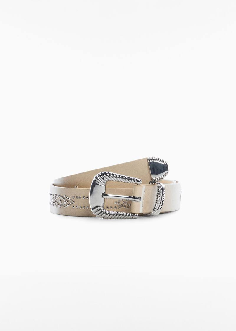 Embossed buckle belt | MANGO (US)