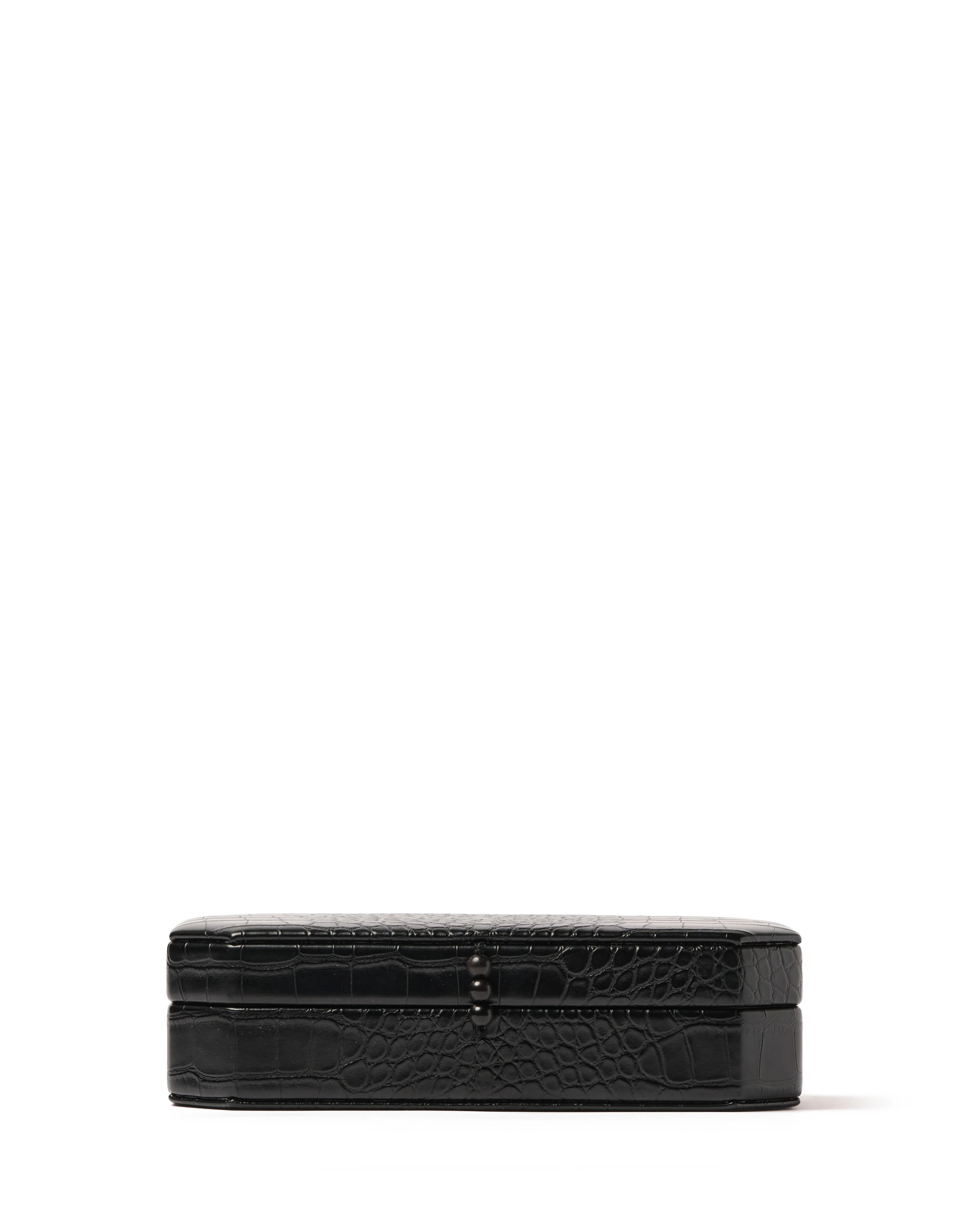 Dorothy Jewellery Box | Black Croc | Cendre