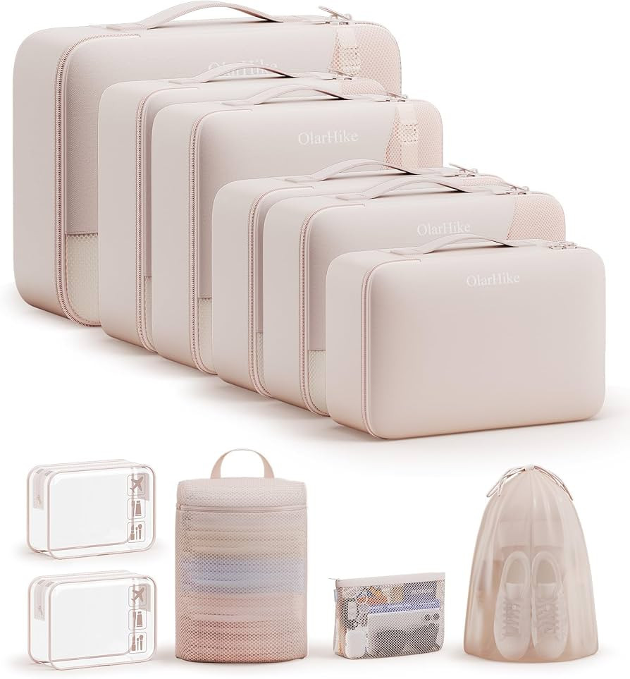 11 Set Packing Cubes for Travel, Gifts for Women Mom Kids, TSA Approved Bags for Makeup, Cosmetic... | Amazon (US)