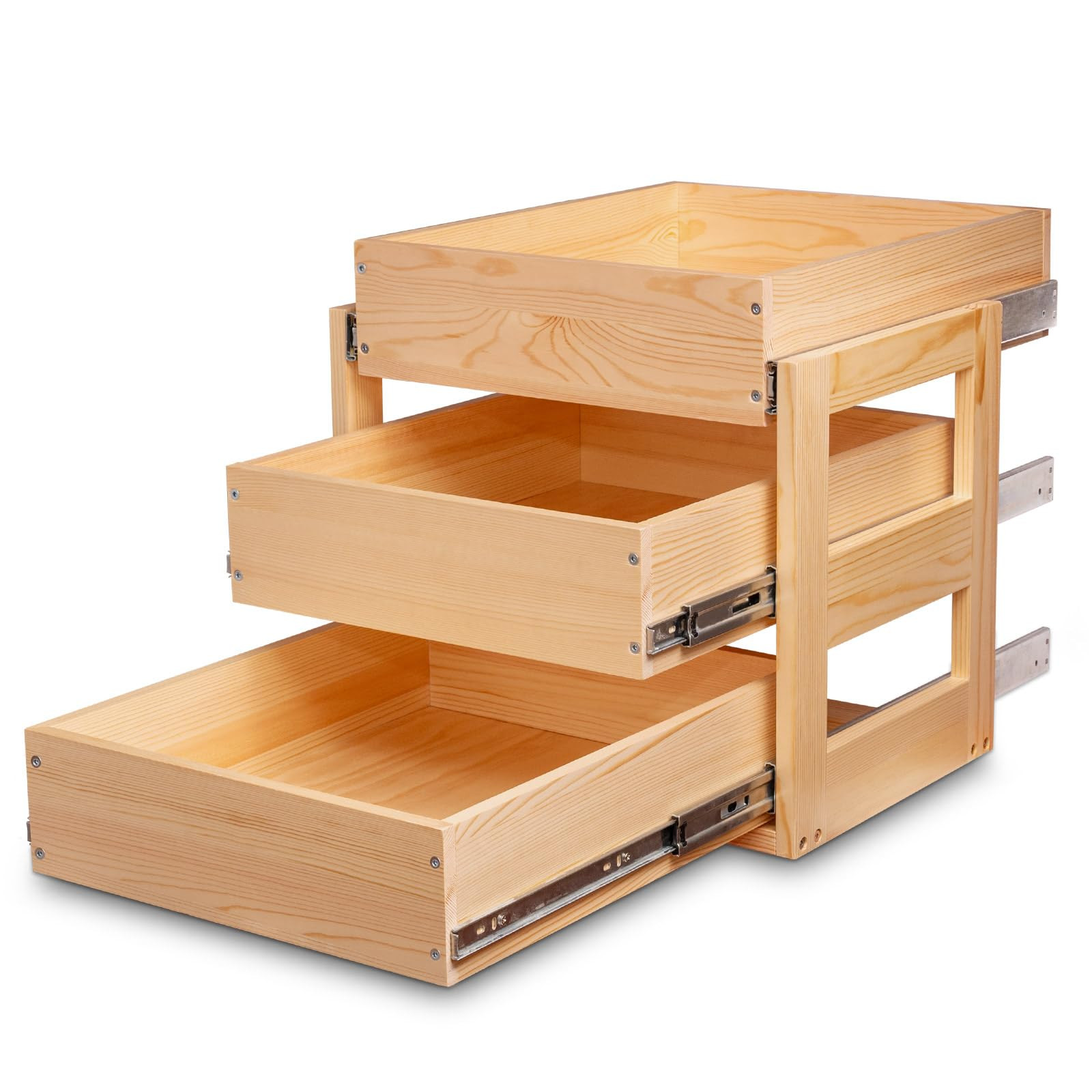 Pull Out Drawers For Cabinets, 20''W×21''D×19''H Soft Close Slide Out Wood Shelves Storage Orga... | Amazon (US)