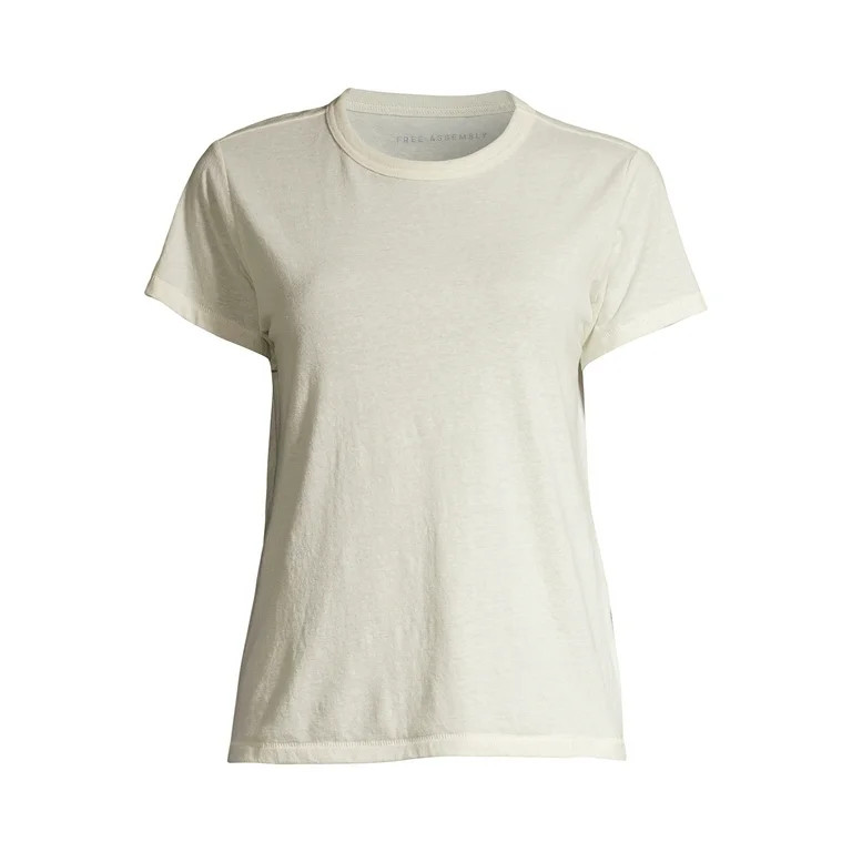 Free Assembly Women's Ringer Tee with Short Sleeves, Sizes XS-XXXL - Walmart.com | Walmart (US)