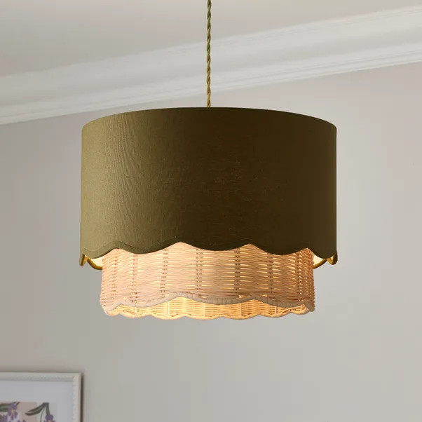 Sofia Rattan Easy Fit Lamp Shade | Dunelm