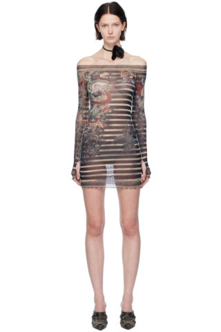 Navy Mariniere Minidress | SSENSE