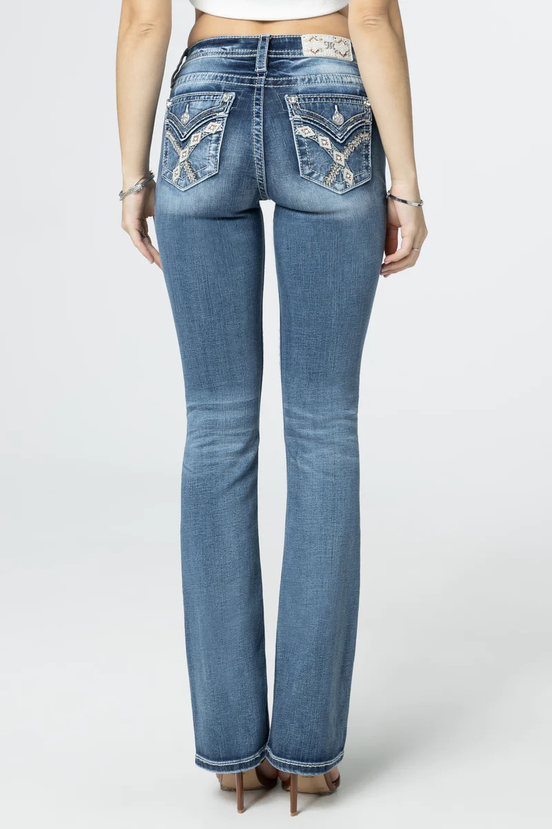 Woven Cross Stitch Bootcut Jeans | Miss Me
