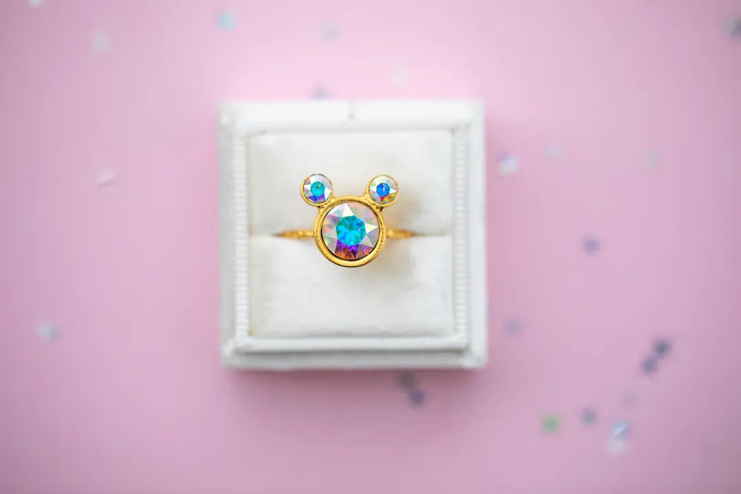 Unicorn Mouse Shaped Adjustable Ring - Choose Setting Color, 8mm Largest Crystal - Etsy | Etsy (US)