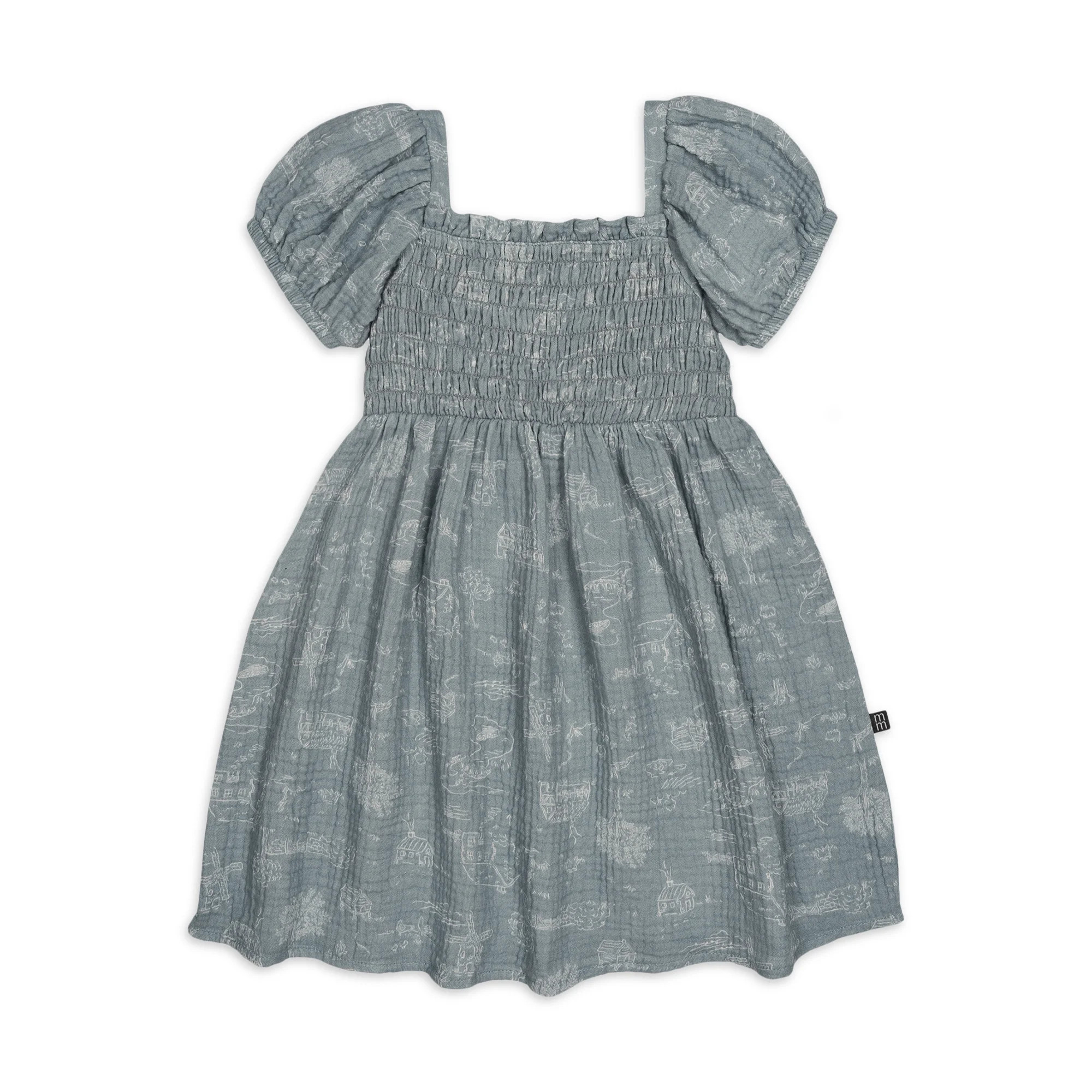 Modern Moments by Gerber Toddler Girl Puff Sleeve Dress, Sizes 12M-5T | Walmart (US)