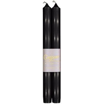Entertaining with Caspari 10-Inch Taper Dripless, Smokeless, Unscented Candles, Black, Set of 2 | Amazon (US)
