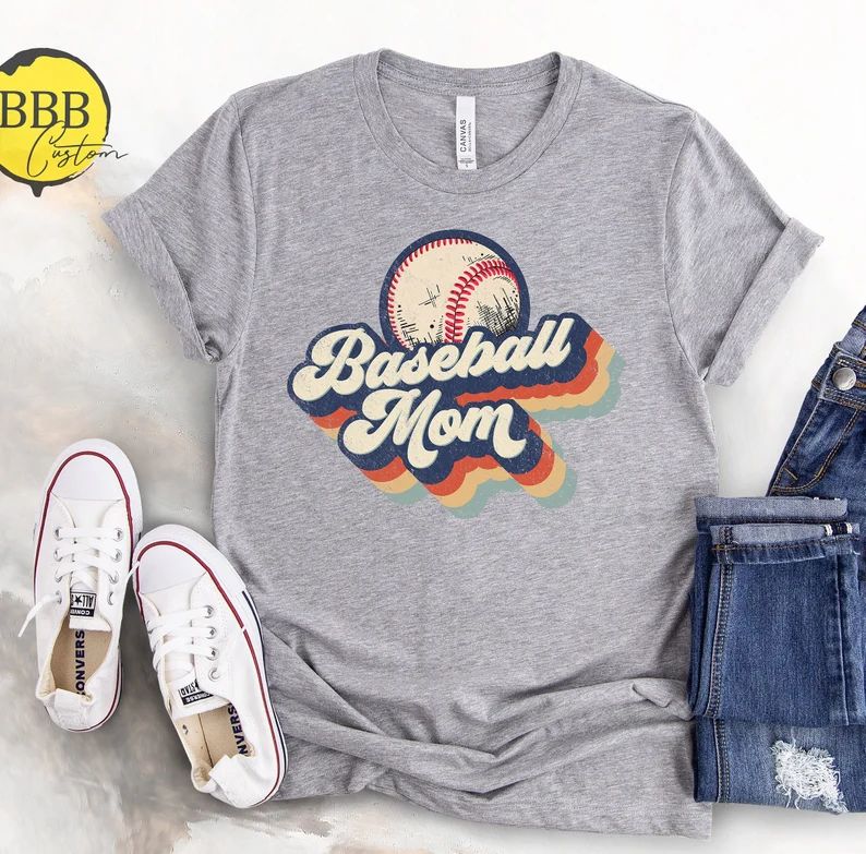 Baseball Mom Retro Shirt, Retro Mom Life Tshirt, Baseball Mom Shirt, Love Baseball Tshirt, Womens... | Etsy (US)