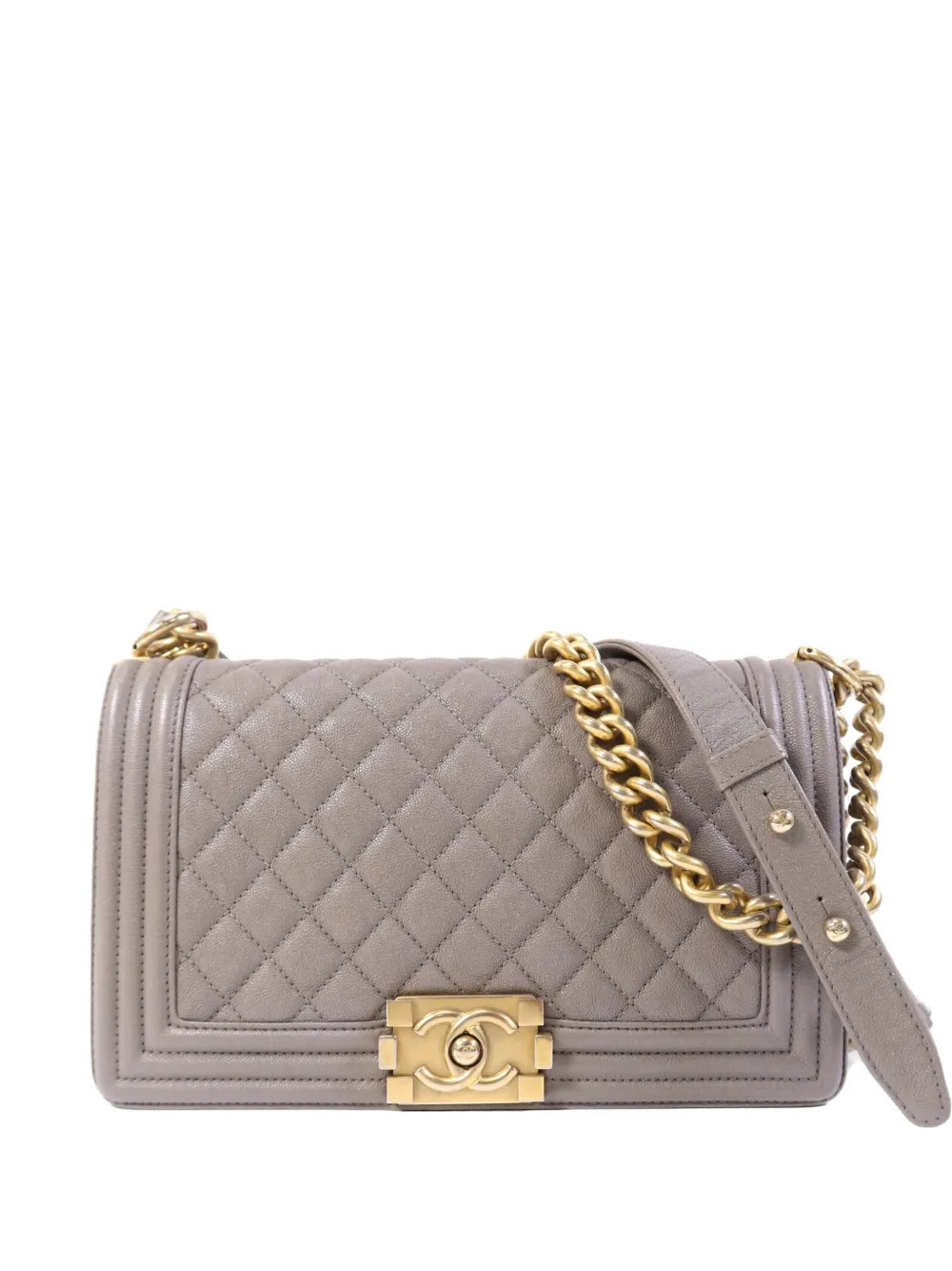 CHANEL Pre-Owned 25 Boy chain-strap shoulder bag - Grey | Farfetch Global