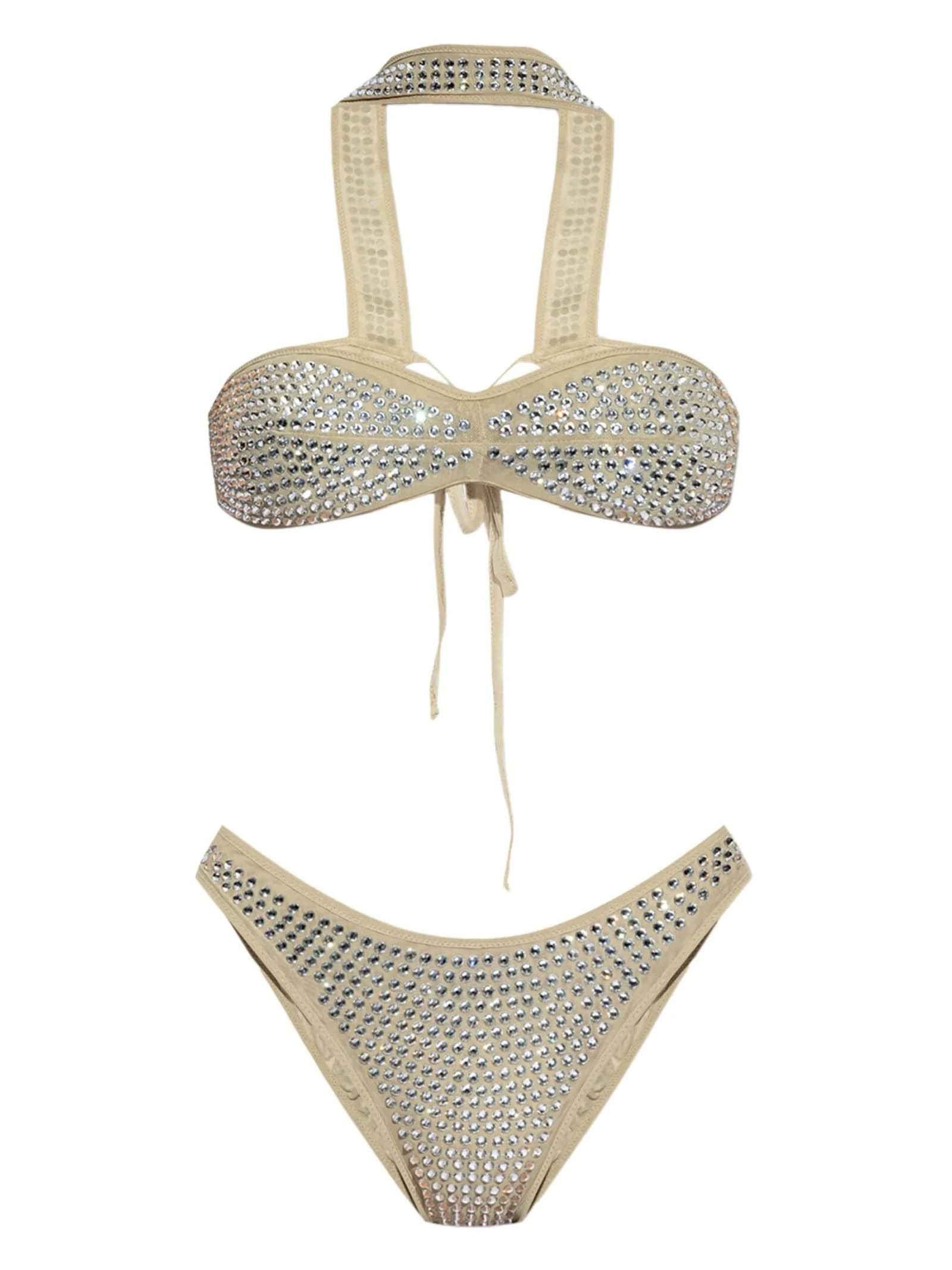 Oseree Retró Gem Bikini In Crystal | Italist.com US