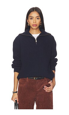 ANINE BING Sammy Sweater in Midnight Blue from Revolve.com | Revolve Clothing (Global)