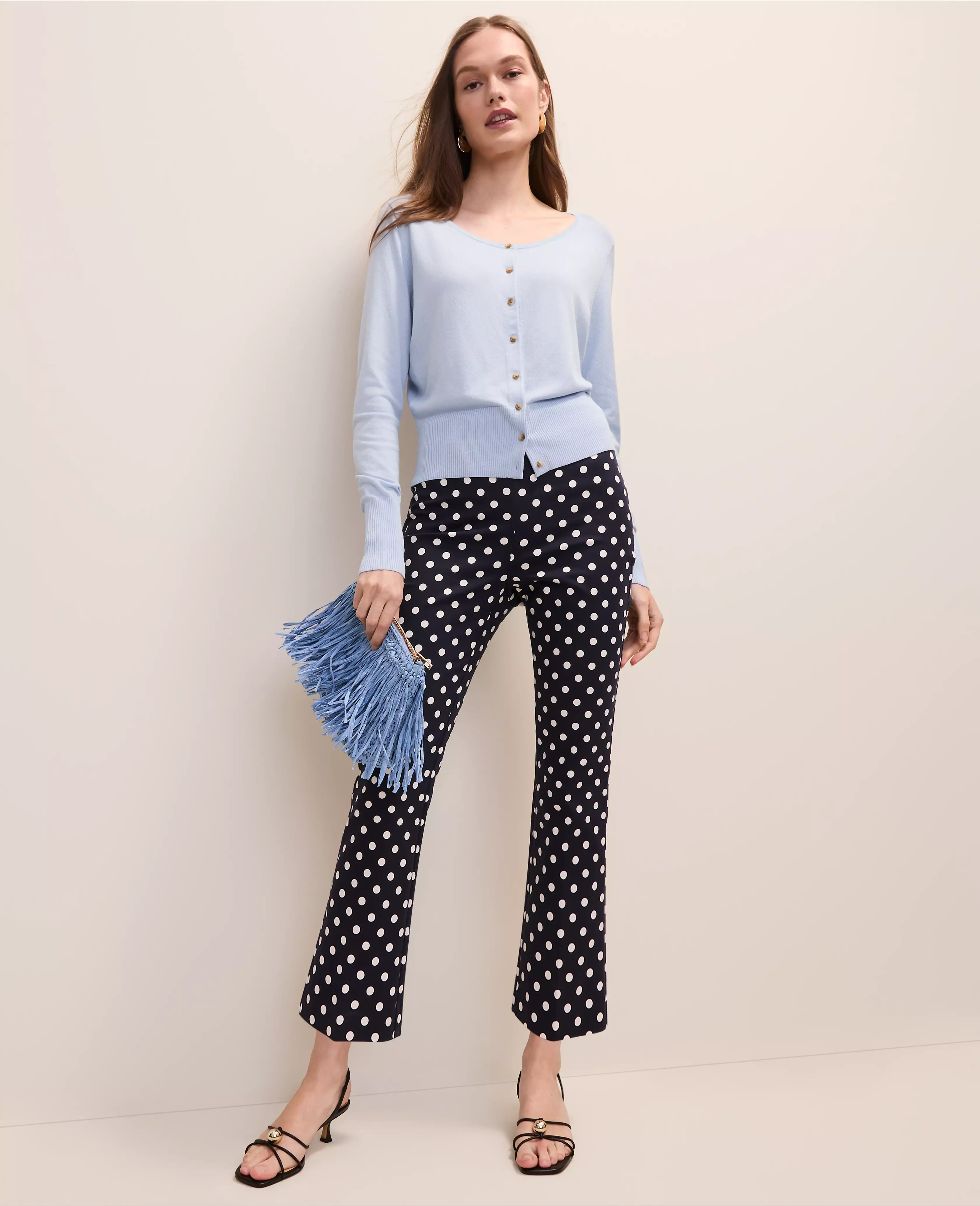 The Slim Kick Capri in Polka Dot | Ann Taylor