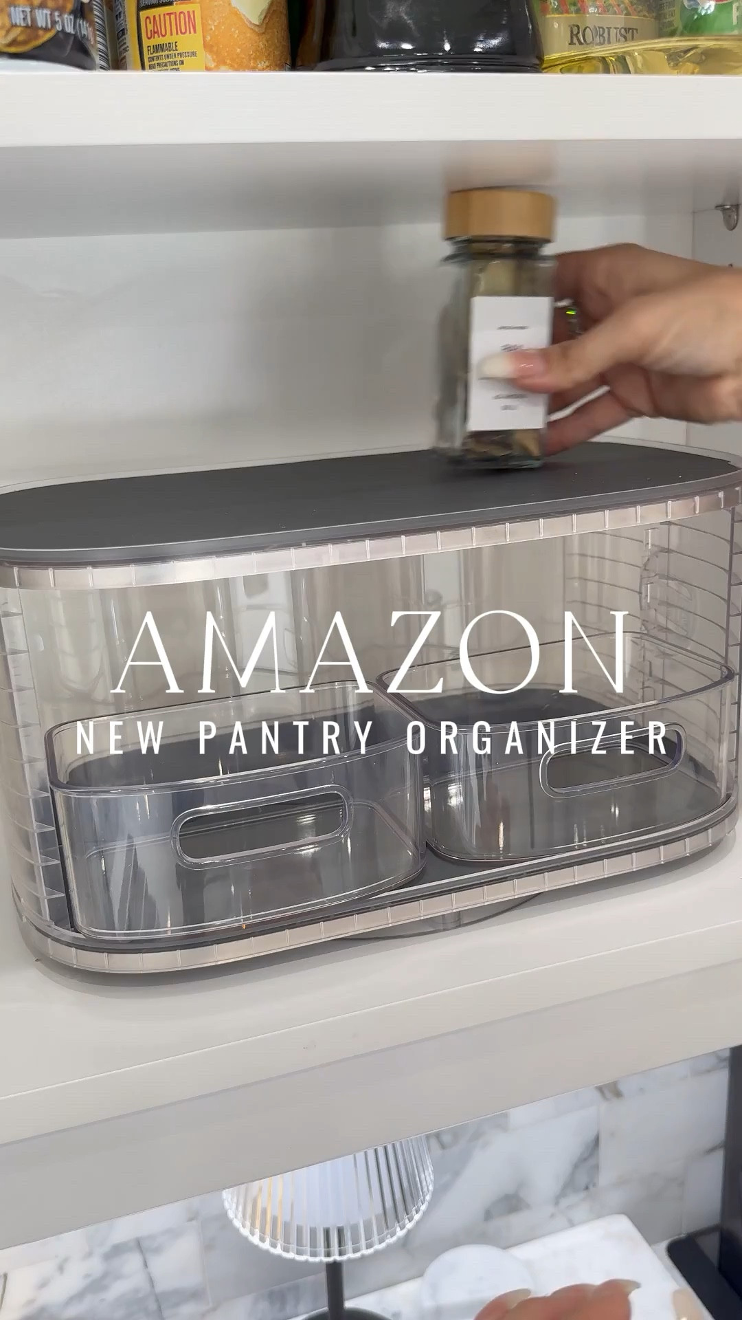 Amazon pantry organizer that just changed everything 😍✨

No more messy shelves, no more digging for snacks — everything is visible, clean, and aesthetic 🙌

If you’ve been wanting that “put together” pantry look… this is your sign ✔️

💾 Save for your next home reset
🛒 Shop it on my LTK — everything linked there!



#LTKvlog #LTKHome #LTKmomlife