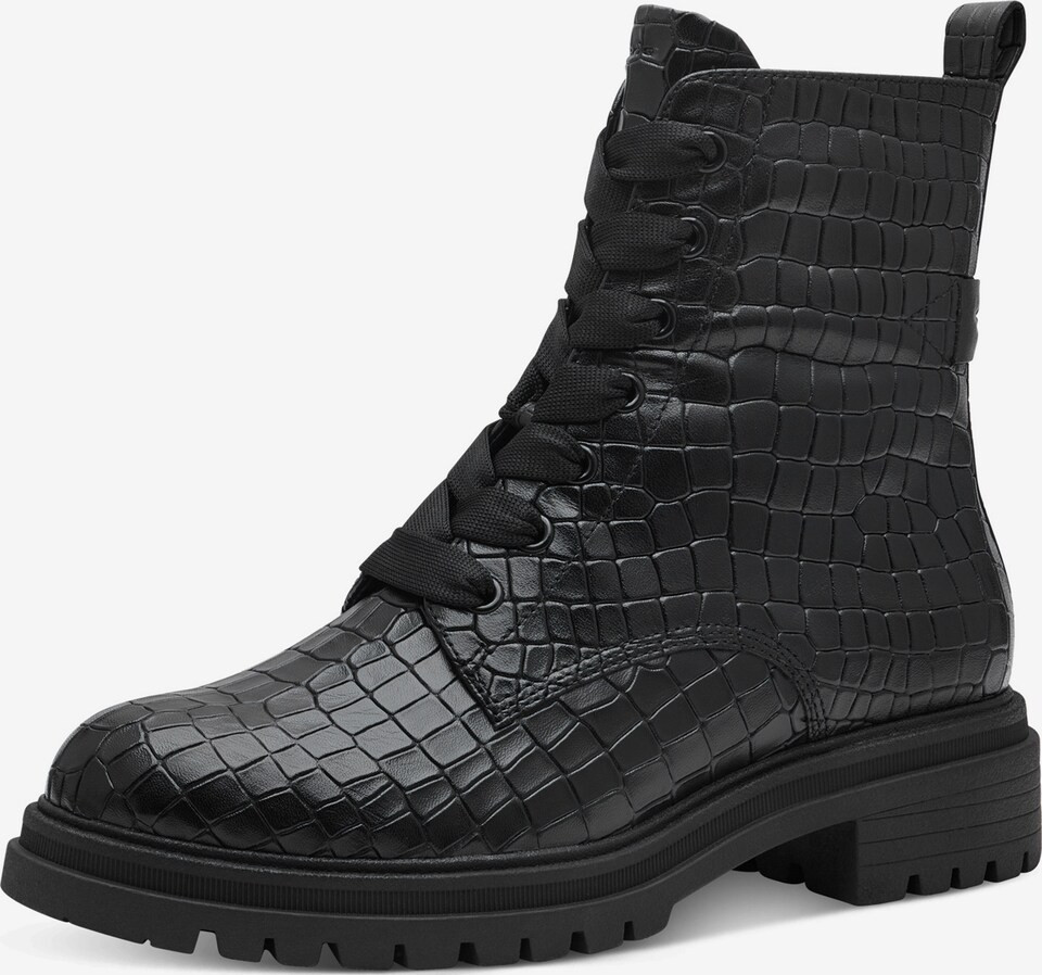 Botines con cordones Tamaris en Negro | About You ES