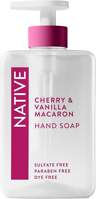 Native Liquid Hand Soap, Cherry & Vanilla Macaron Scent, Non-Drying Formula for Soft, Smooth Hand... | Amazon (US)