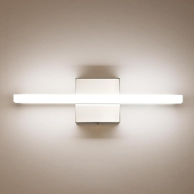 Combuh LED Bathroom Vanity Light Bar 16Inch 9W IP44 Chrome Shining Over Mirror Lighting Fixture I... | Amazon (US)