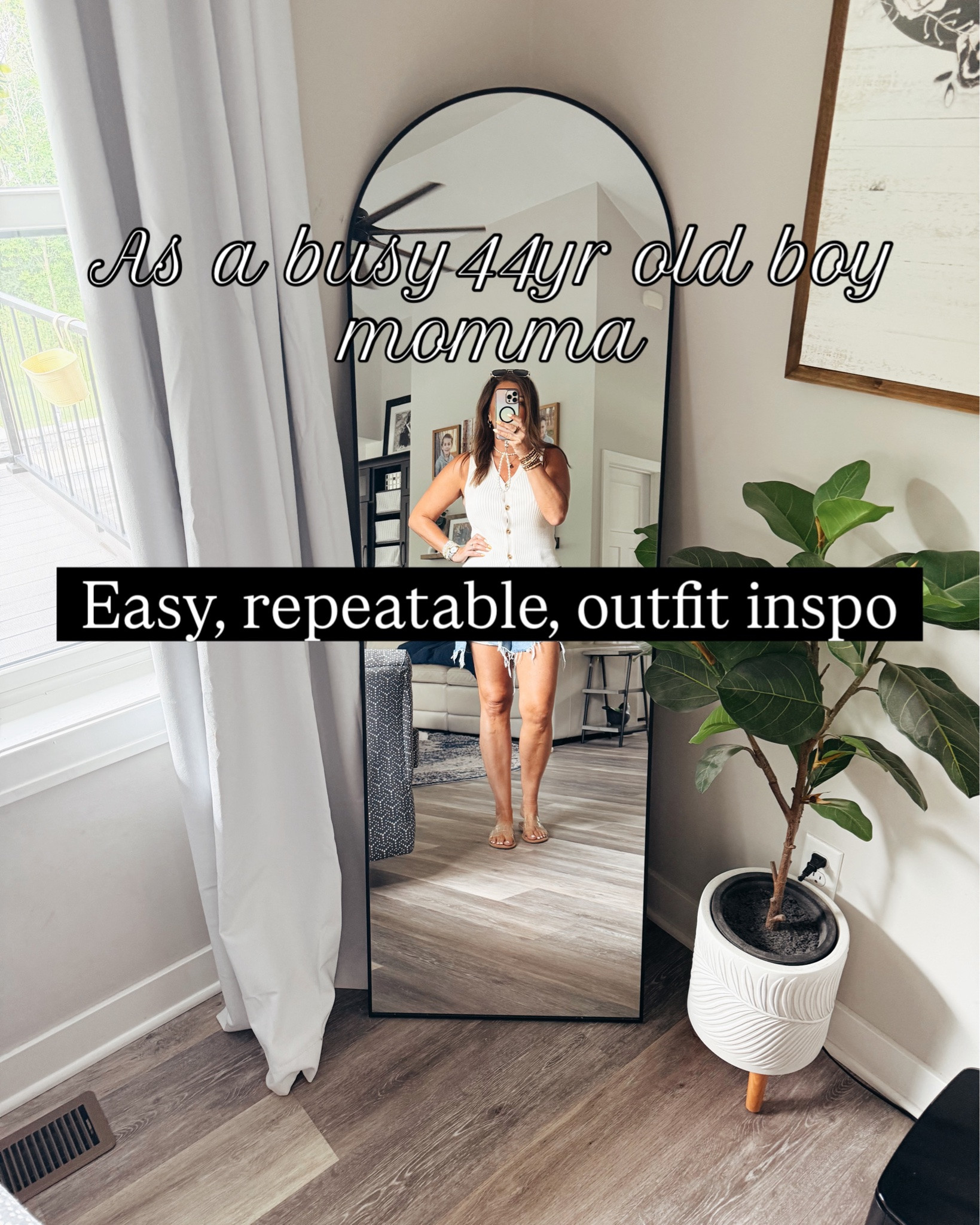POV: You think you’re going to document all your cute outfits… and then life happens. 😂

Between errands, work, date nights, nail appointments, baseball, and running from one thing to the next, I swear half the time I’m sprinting around like a chicken with my head cut off… then before I know it, I’m already back in my comfy clothes. 🤣 So yes… these are the outfits I actually remembered to snap a picture of this July!

A little mix of everyday life, date nights, casual days, and everything in between. 💕 I linked as many outfits (or the closest matches!) as I could to make it easy for you.

✨ Save this post for outfit inspiration  the next time you’re wondering what to wear! 

✨ Mention “outfit” for links to everything I can link for ya! 

#EverydayStyle #MomStyle #CasualChic #OutfitInspiration SummerFashion