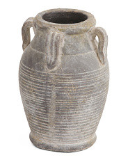 8in Ceramic Distressed Vase With Handles | TJ Maxx