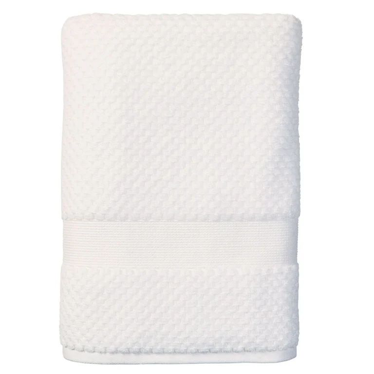 Better Homes & Gardens Signature Soft Popcorn Texture Bath Towel, Arctic White - Walmart.com | Walmart (US)