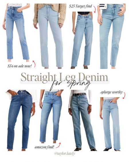 Straight leg denim options for every price point! These are all so trendy and cute for spring or summer.

Straight Leg Jeans | Straight Jeans | Straight Leg Pants

#LTKfindsunder100 #LTKstyletip #LTKworkwear